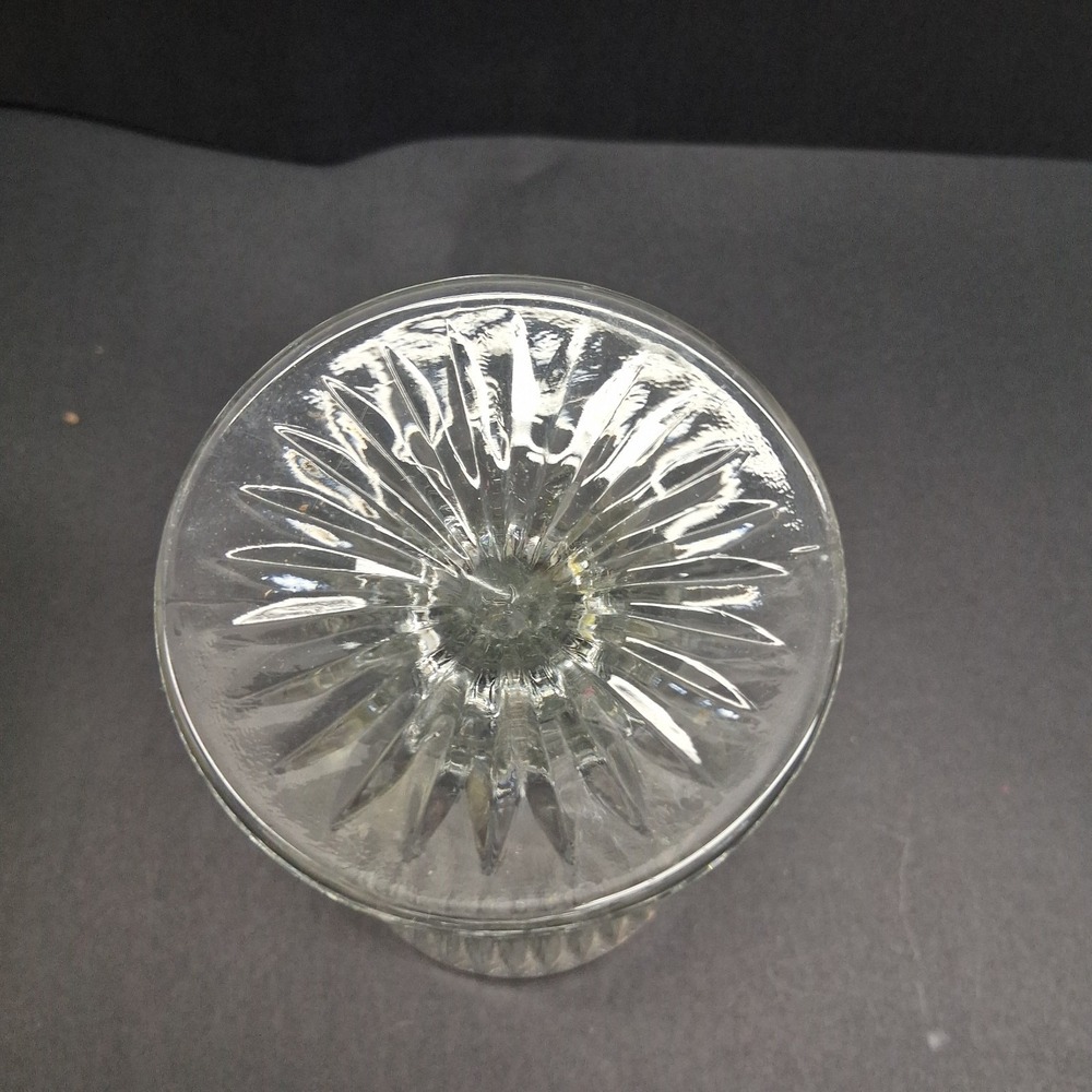 5 Vintage Libby Radiant 7.25" Water/Wine‎ Goblets Diamonds  & Vertical Lines - Picture 5 of 6